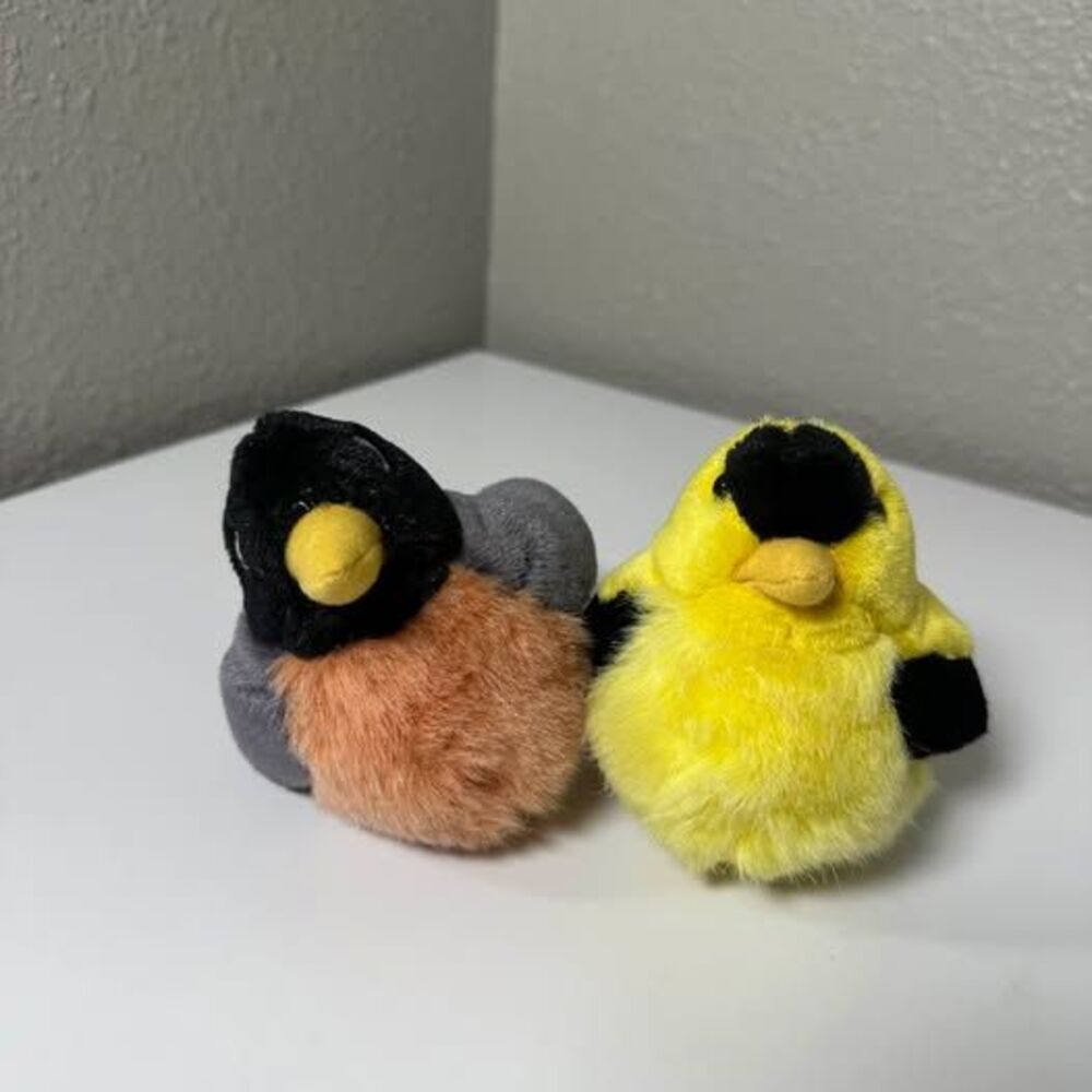 K&M International wild republic Plush Birds Robin and Goldfinch Set with sound